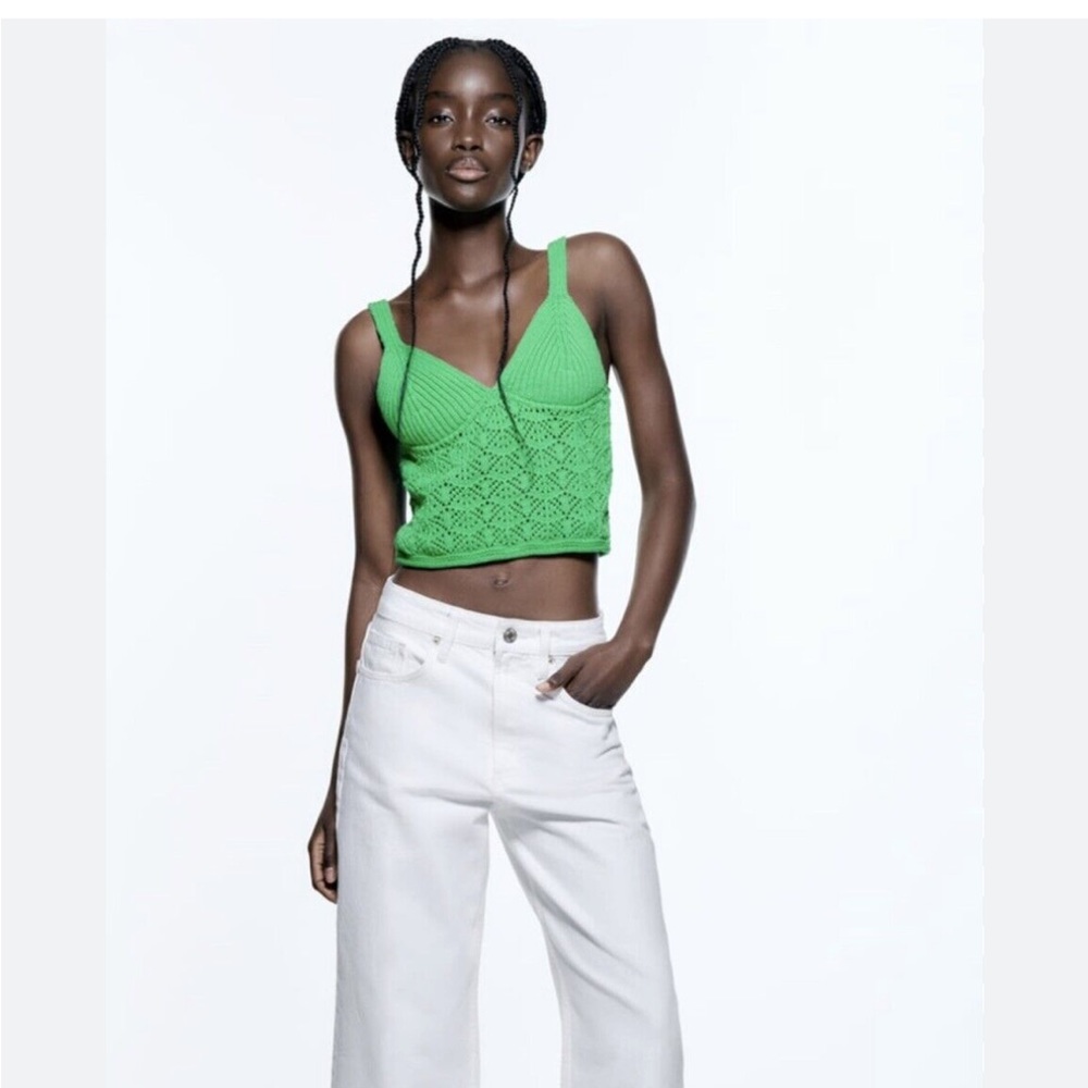 Green Zara Knit Top